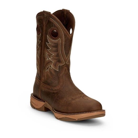 Tony Lama Mens Boots River‎ Tumbleweed 11" W Wide Round Toe Brown RR3370 Size 9D - Picture 2 of 8